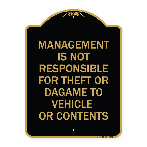 Signmission Management Is Not Responsible for Theft or Damage to Vehicles or Contents, A-DES-BG-1824-23878 A-DES-BG-1824-23878 - main